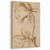 Grunge Wall Art | Vintage Floral Sketch | Abstract Grunge Botanical Print