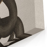 Grunge Wall Art - Vintage Cobra Snake Illustration Grunge Canvas Print
