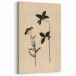 Grunge Wall Art - Botanical Silhouette Grunge Canvas Print for Decor
