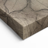 Grunge Wall Art - Floral Charcoal Sketch Grunge Canvas Print for Decor