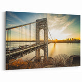 New Jersey Canvas Prints – Scenic George Washington Bridge at Sunset