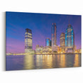 Framed New Jersey Art – Jersey City Skyline at Dusk Photography