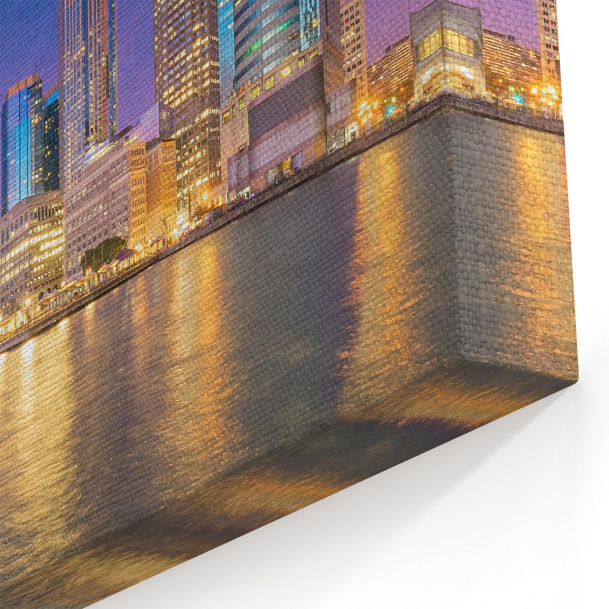 Framed New Jersey Art – Jersey City Skyline at Dusk Photography