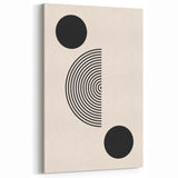 Minimalist Boho Wall Art | Black and White Geometric Canvas | Modern Design