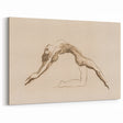 Grunge Wall Art: Abstract Figure Drawing | Vintage Grunge Canvas Print