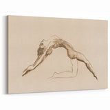 Grunge Wall Art: Abstract Figure Drawing | Vintage Grunge Canvas Print