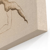 Grunge Wall Art: Abstract Figure Drawing | Vintage Grunge Canvas Print