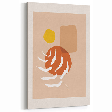 Boho Abstract Wall Art | Earthy Tones Canvas | Modern Geometric Design