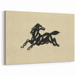 Grunge Wall Art: Abstract Horse Drawing | Vintage Grunge Canvas Print