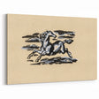 Grunge Wall Art: Running Horse Design | Vintage Grunge Canvas Print