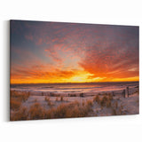 New Jersey Beach Art – Sunset Over Jersey Shore Dunes Scenic Print