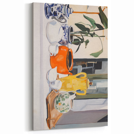 Electric Still Life Art with Vibrant Pottery | Modern Abstract Decor