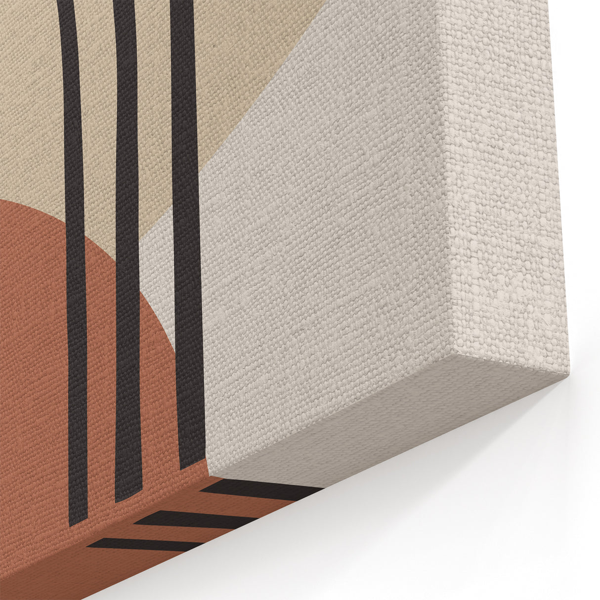 Boho Geometric Wall Art | Bold Neutral Canvas | Abstract Arch Design