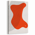 Abstract Boho Wall Art | Bold Orange Minimalist Canvas Print