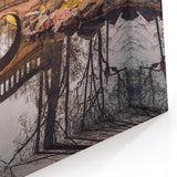 Historic New Jersey Scenes – Reflections of a Park Bridge Scenic Print