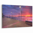 Mississippi River Art - Vibrant Sunset Bridge Canvas Prints