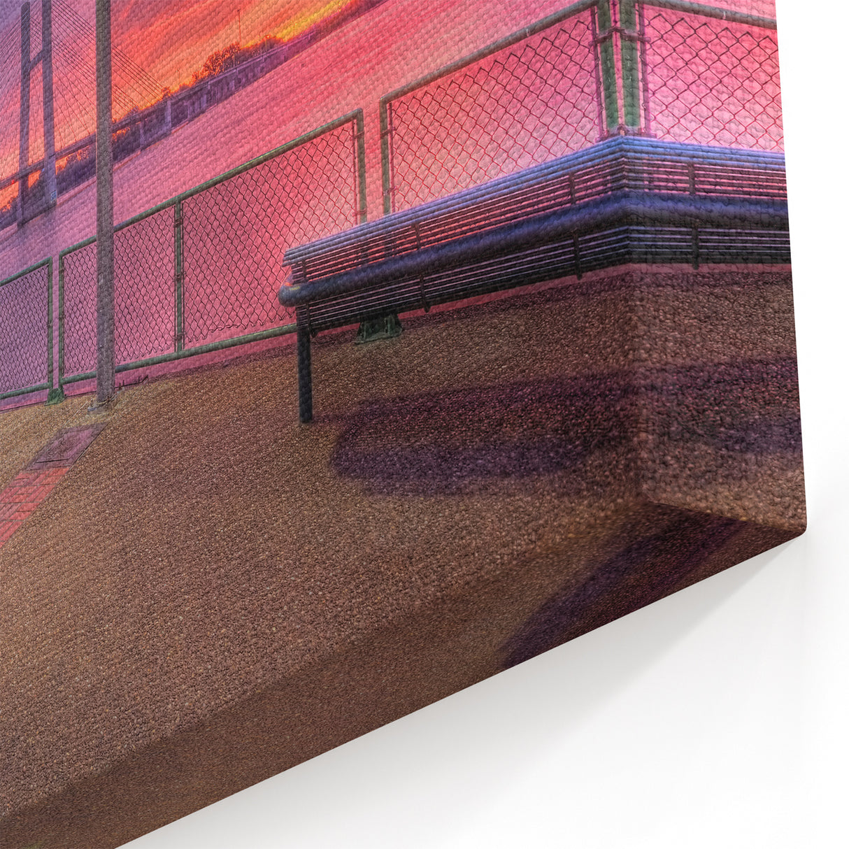 Mississippi River Art - Vibrant Sunset Bridge Canvas Prints
