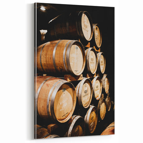Rustic Wine Barrel Wall Art – Vintage Farmhouse Kitchen or Wine Cellar Decor