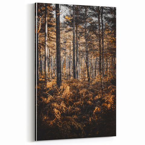 Rustic Autumn Forest Wall Art – Nature-Inspired Farmhouse Landscape Decor