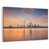 Mississippi River Art - Iconic City Arch Sunset Canvas Prints