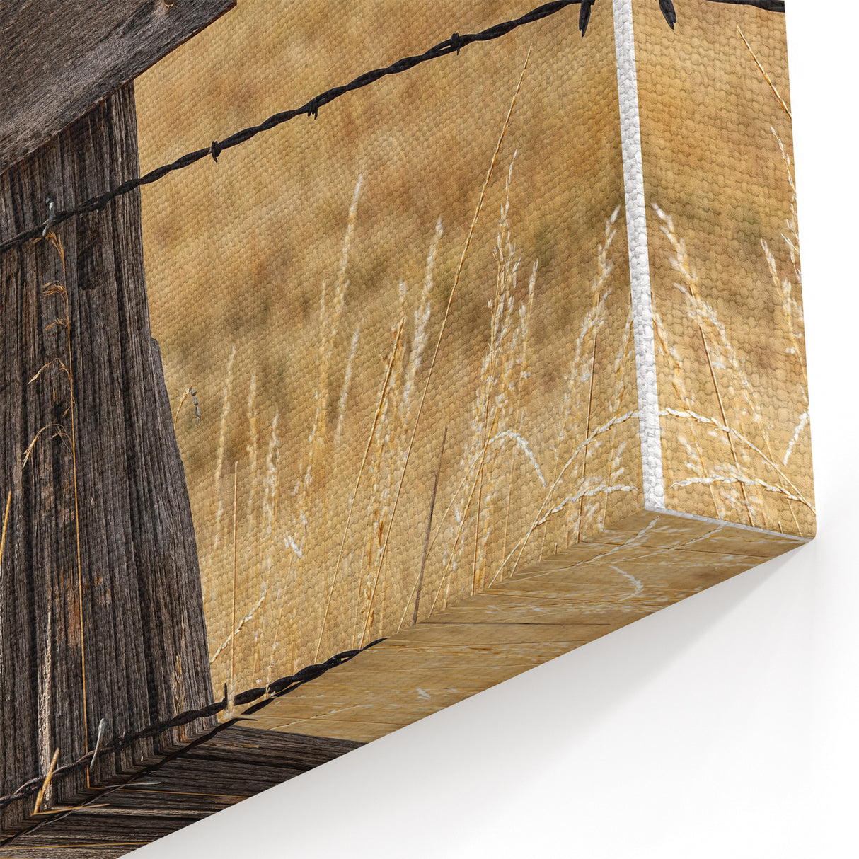 Rustic Wooden Fence Post Wall Art – Farmhouse Landscape for Country Decor