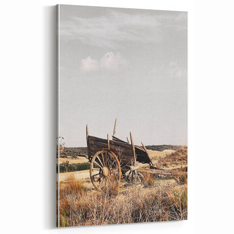 Vintage Rustic Wagon Wall Art – Farmhouse Decor for Country Style
