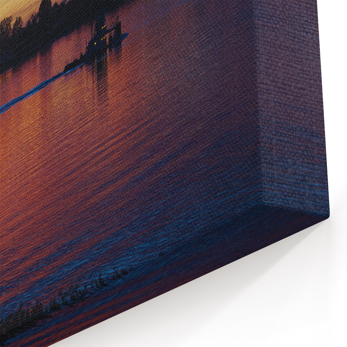 Mississippi River Art - Scenic Sunset Boat Canvas Prints