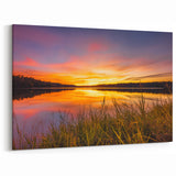 Mississippi Landscape Art - Vibrant Lake Sunset Canvas Prints