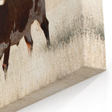 New Mexico Wall Art – Majestic Longhorn in Santa Fe Landscape Print