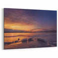 Mississippi River Art - Winter Bridge Sunset Canvas Prints