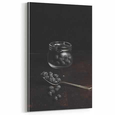 Rustic Blueberry Still Life Art – Farmhouse Decor with Vintage Charm