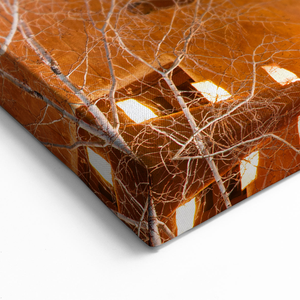 New Mexico Wall Art – Luminaria Lit Adobe Building Santa Fe Night Scene