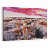 Southwestern Art – Stunning Hoodoos at Sunrise in New Mexico Desert