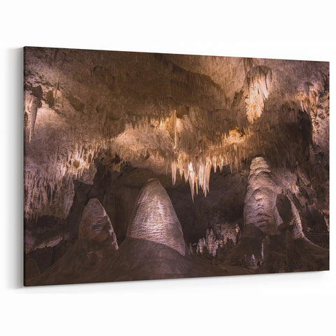 Carlsbad Caverns Art – Majestic Stalactites in New Mexico Cave Wall Decor