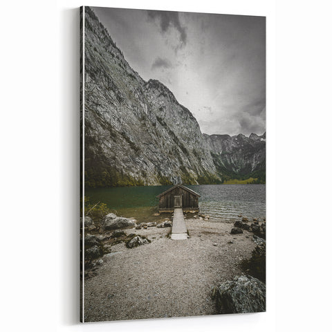Rustic Lakeside Cabin Wall Art – Farmhouse Decor with Mountain Charm