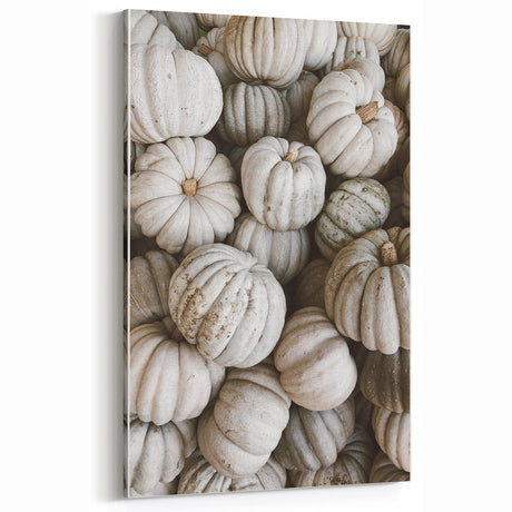 Rustic White Pumpkin Wall Art – Farmhouse Decor with Autumn Charm