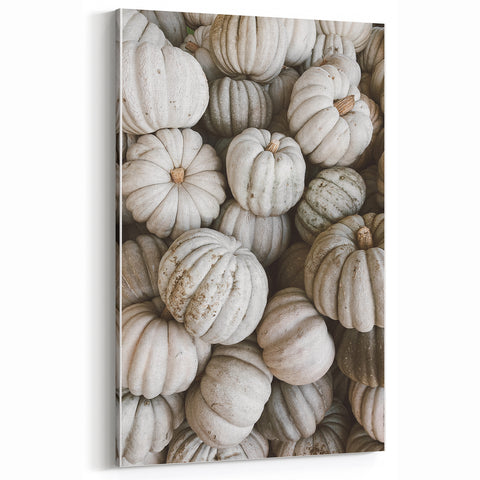 Rustic White Pumpkin Wall Art – Farmhouse Decor with Autumn Charm