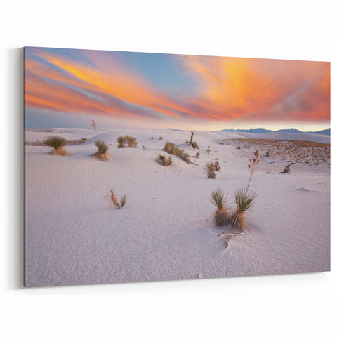 White Sands Wall Decor – Stunning New Mexico Desert Sunset Scenic Art