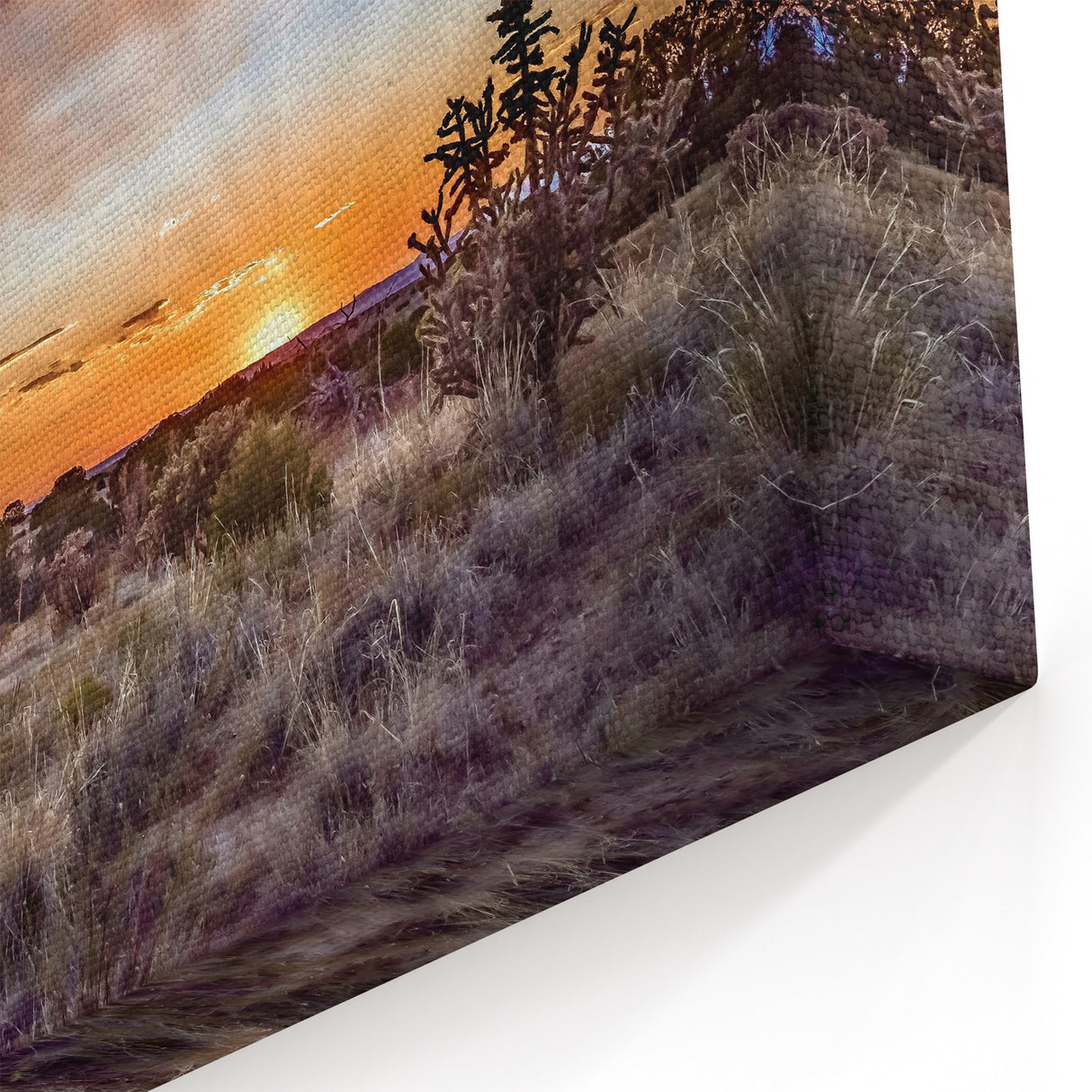 New Mexico Scenic Art – Beautiful Albuquerque Desert Sunset Landscape