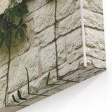 Rustic Stone Wall with Greenery Wall Art – Farmhouse Decor with Natural Charm