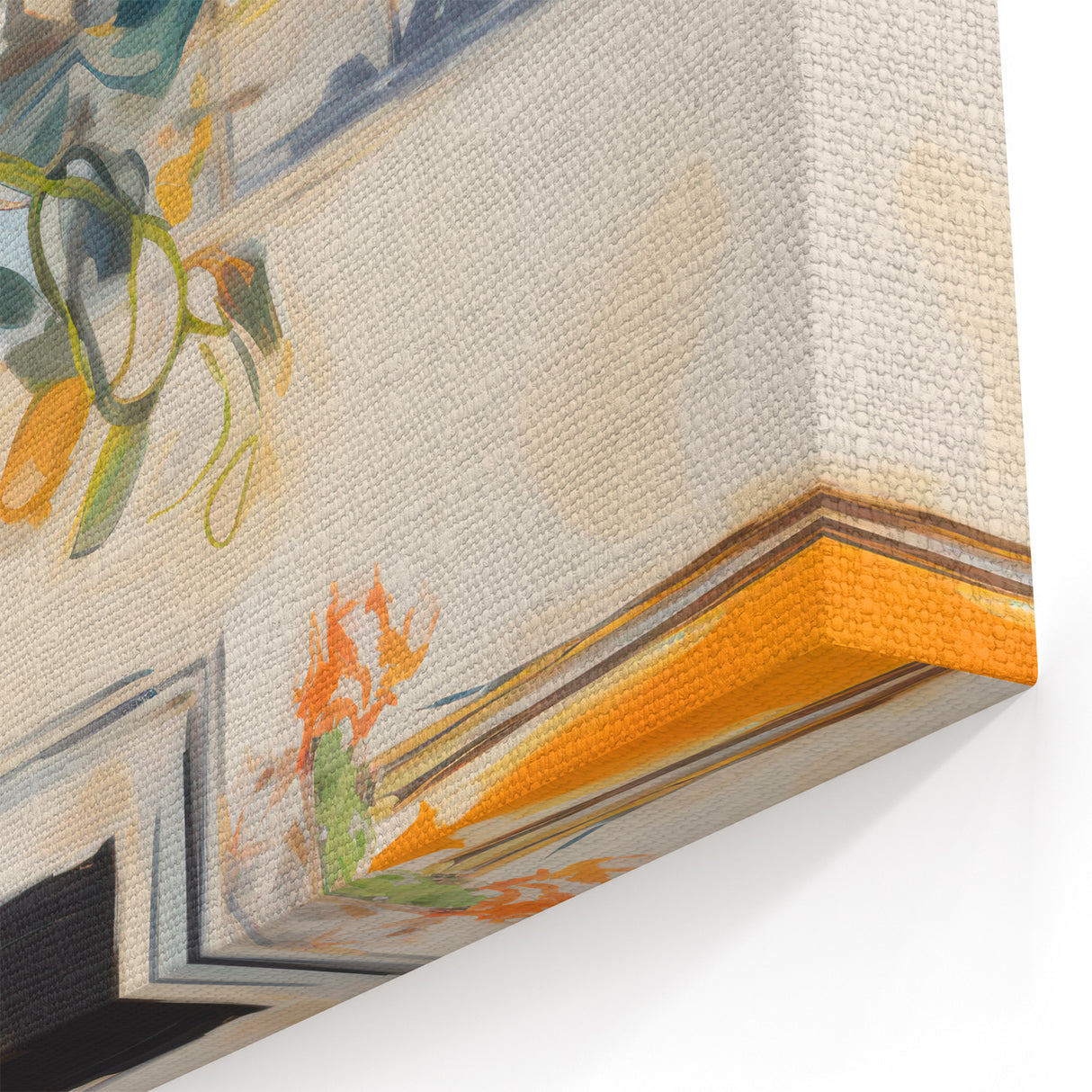 Electric Still Life Wall Art with Yellow Teapot | Modern Abstract Decor