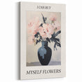 Electric Floral Art with 'Buy Myself Flowers' Text | Modern Wall Decor