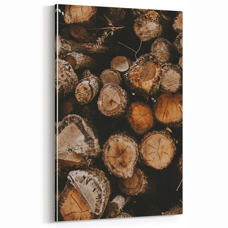 Rustic Wood Log Wall Art - Vintage Farmhouse Nature-Inspired Decor