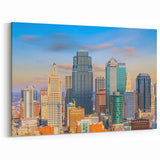 Kansas City Downtown Artwork - Vibrant Missouri Cityscape Canvas Print