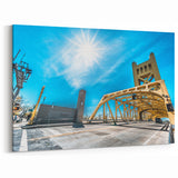 Sacramento Tower Bridge Under the Sun – Vibrant Cityscape Wall Art