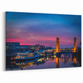 Sacramento Tower Bridge at Sunset – Riverfront Cityscape Wall Art