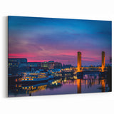Sacramento Tower Bridge at Sunset – Riverfront Cityscape Wall Art