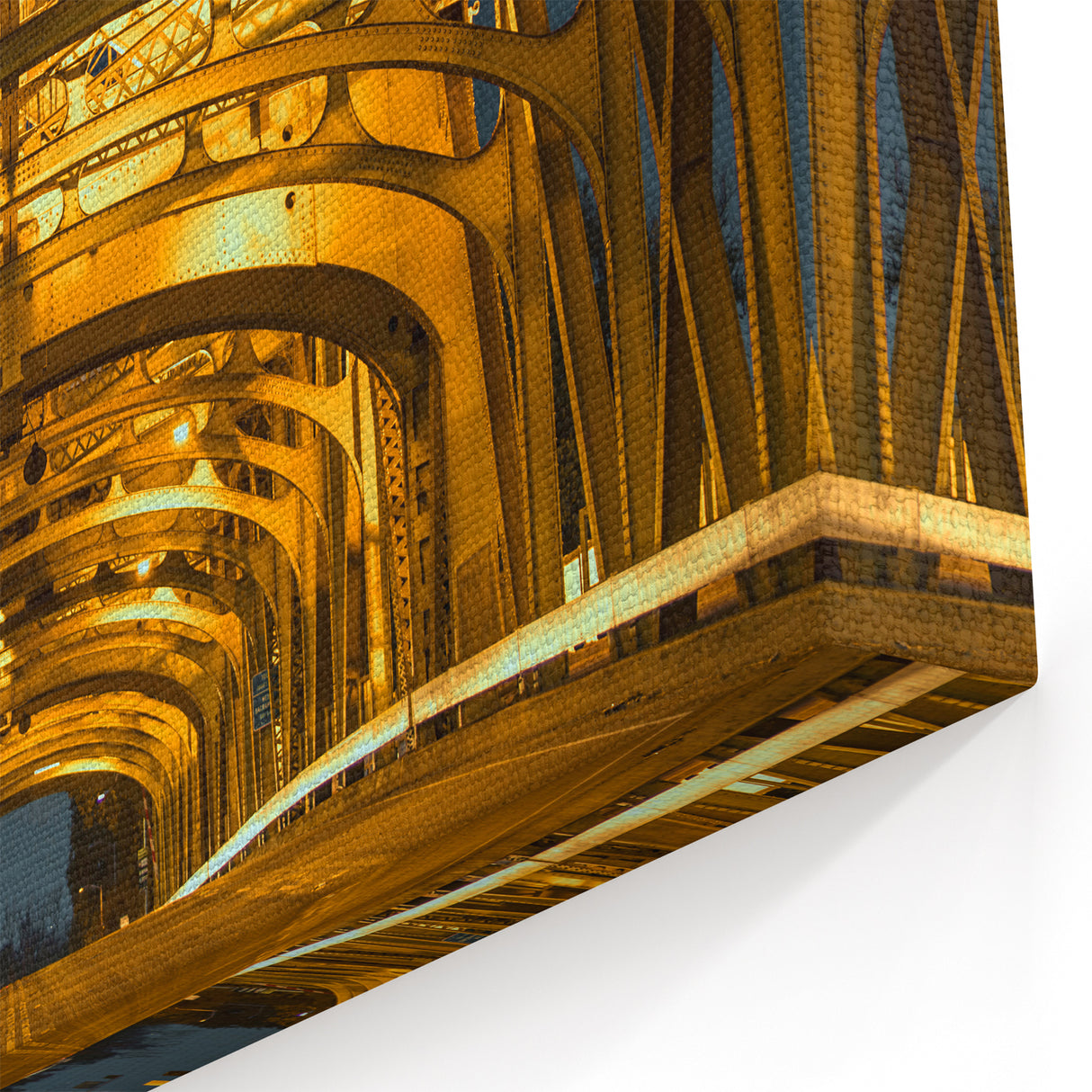 Illuminated Tower Bridge Architecture – Sacramento Cityscape Wall Art