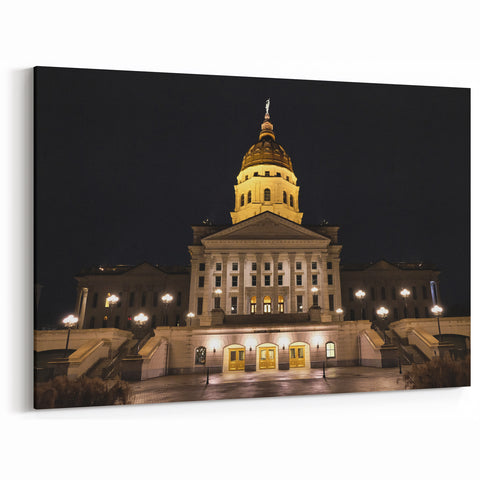 Acrylic Kansas City Decor - Missouri Capitol Building Night Wall Art
