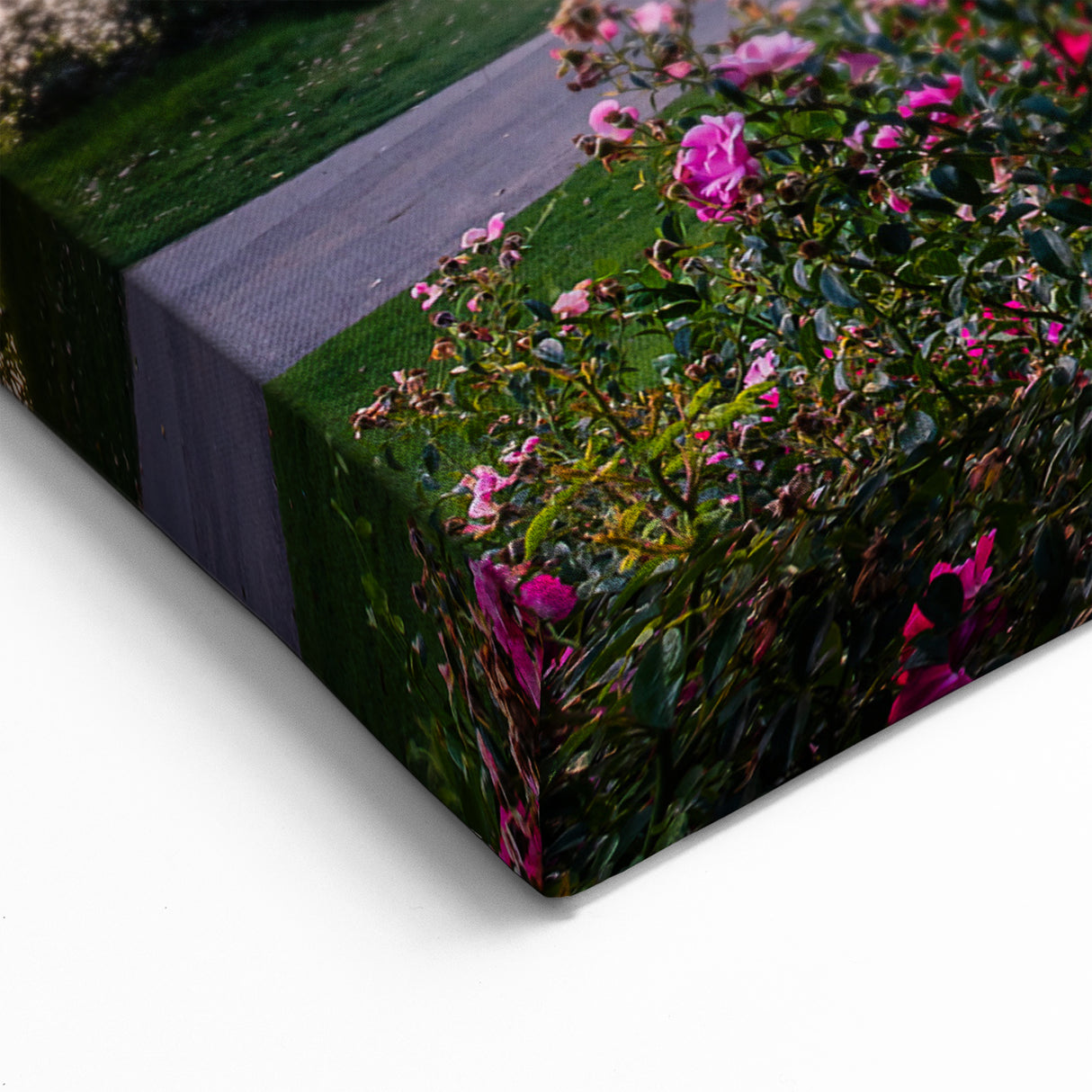Tower Bridge Garden View – Sacramento Riverfront Floral Landscape Art